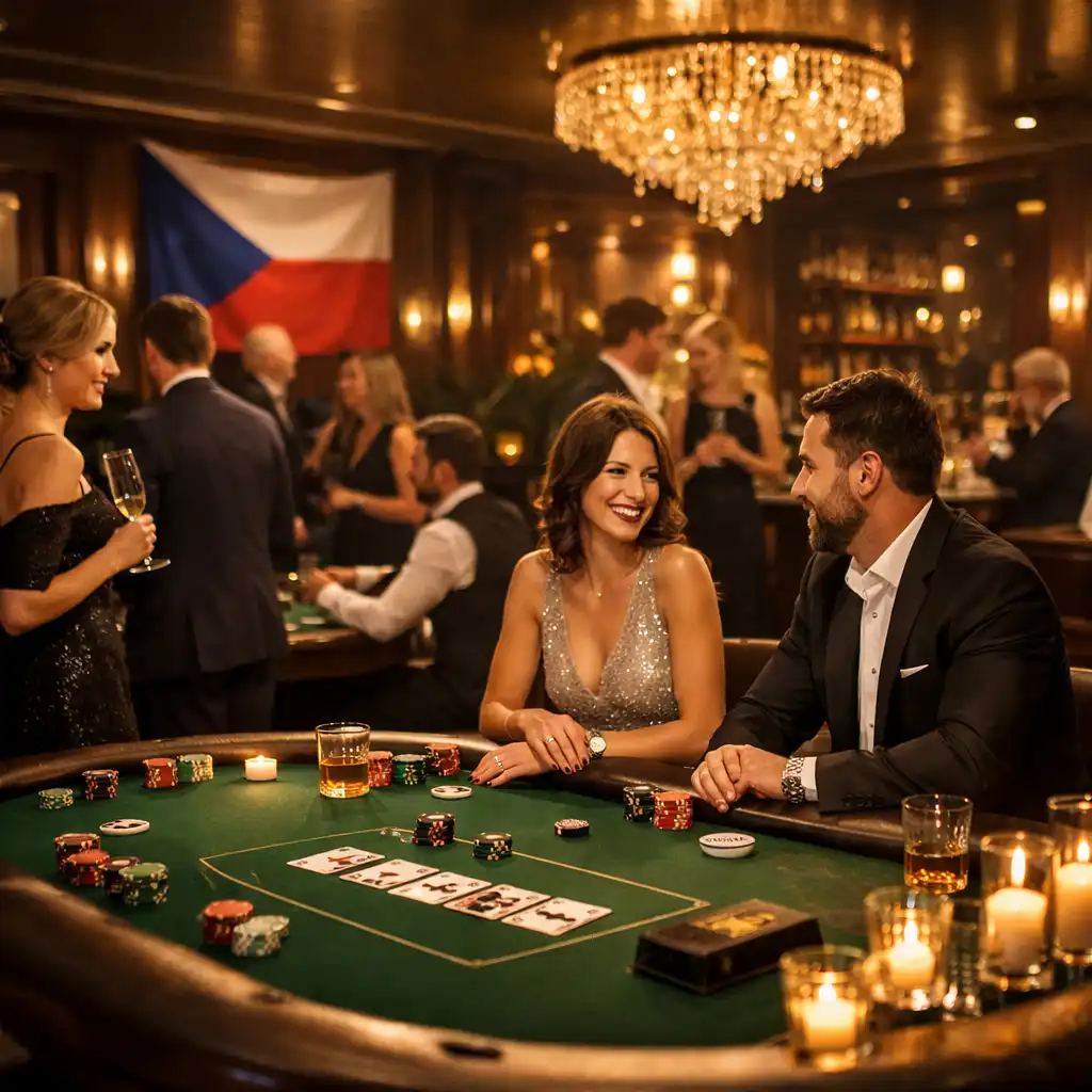Elegantní pokerově laděný večer Tiporava v teplém světle