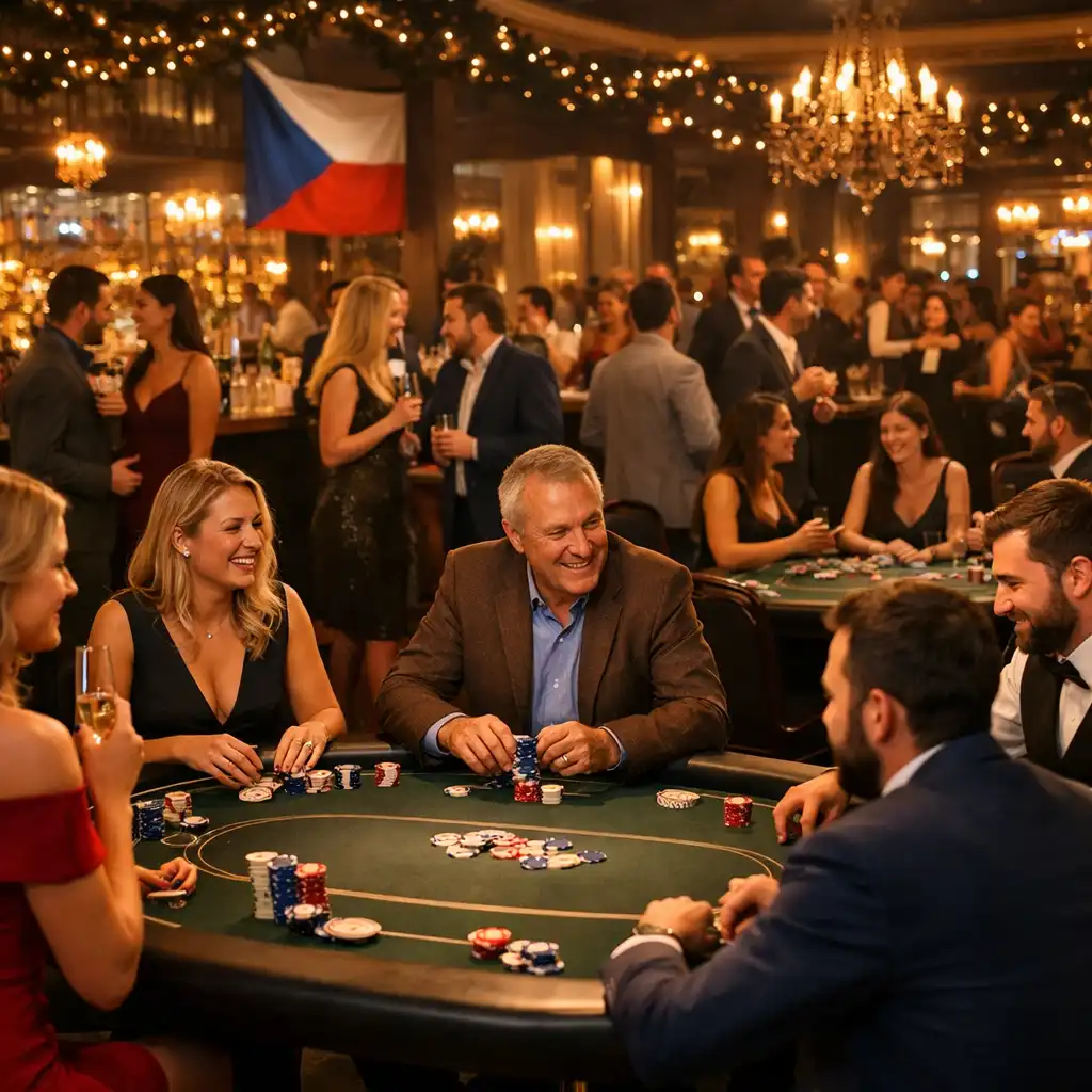 Elegantní večerní atmosféra pokerově laděné akce Tiporava