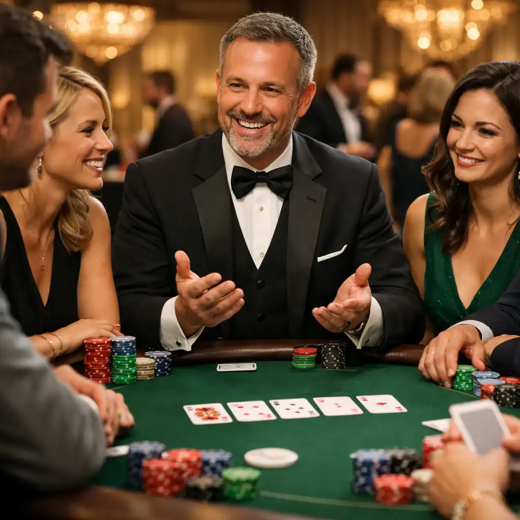 Tematický pokerový stůl Tiporava s vysvětlením pravidel hostům