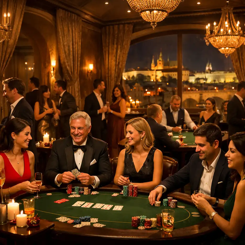 Elegantní večerní event Tiporava s pokerovou atmosférou